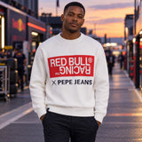 Sweter Pepe Jeans – Red Bull Racing z napisem – biały – zdjęcie poglądowe (AI)