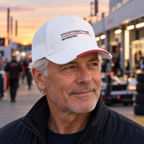 Porsche Motorsport Lifestyle Cap – White – illustrative photo (AI)