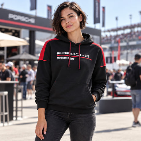 Porsche Motorsport Lifestyle Hoodie – Black – illustrative photo (AI)