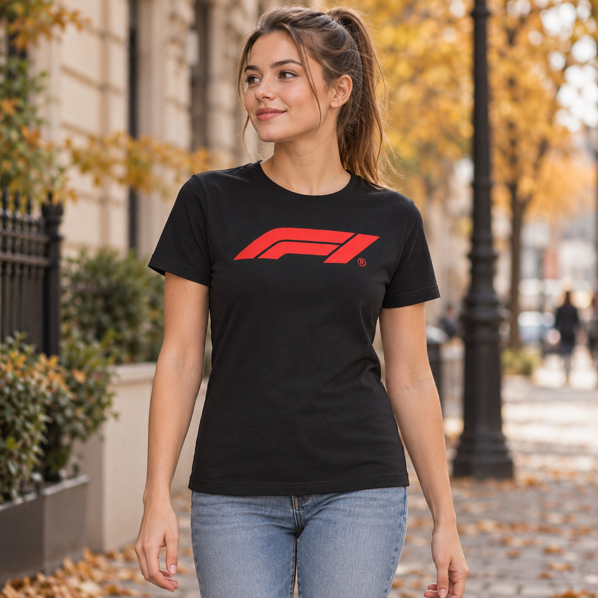 Formula 1 Women's Casual T-Shirt – Black – Puma – illustrative photo (AI)