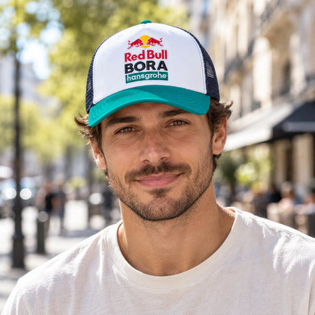 Czapka z daszkiem z siateczką Red Bull Bora Hansgrohe – zdjęcie poglądowe (AI)