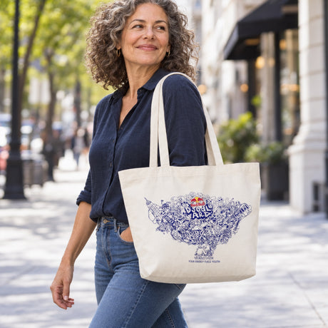 Bawełniana torba Red Bull Doodle Art – zdjęcie poglądowe (AI)