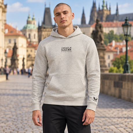 Bluza z kapturem Oracle Red Bull Racing – edycja GRAPHIC BULL – szara – zdjęcie poglądowe (AI)
