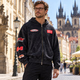 Bluza rozpinana z kapturem Oracle Red Bull Racing NE LINEAR – czarna, oversize – zdjęcie poglądowe (AI)