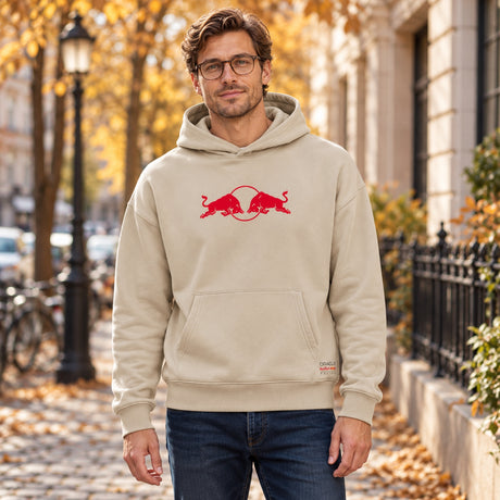 Bluza z kapturem Oracle Red Bull Racing edycja SPARK z logo – piaskowa – zdjęcie poglądowe (AI)