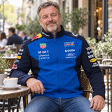Kurtka softshell zespołowa Oracle Red Bull Racing z logo sponsorów – zdjęcie poglądowe (AI)