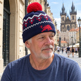 Red Bull Ring Bobble Beanie with Logo – Christmas Edition – ilustrační foto (AI)