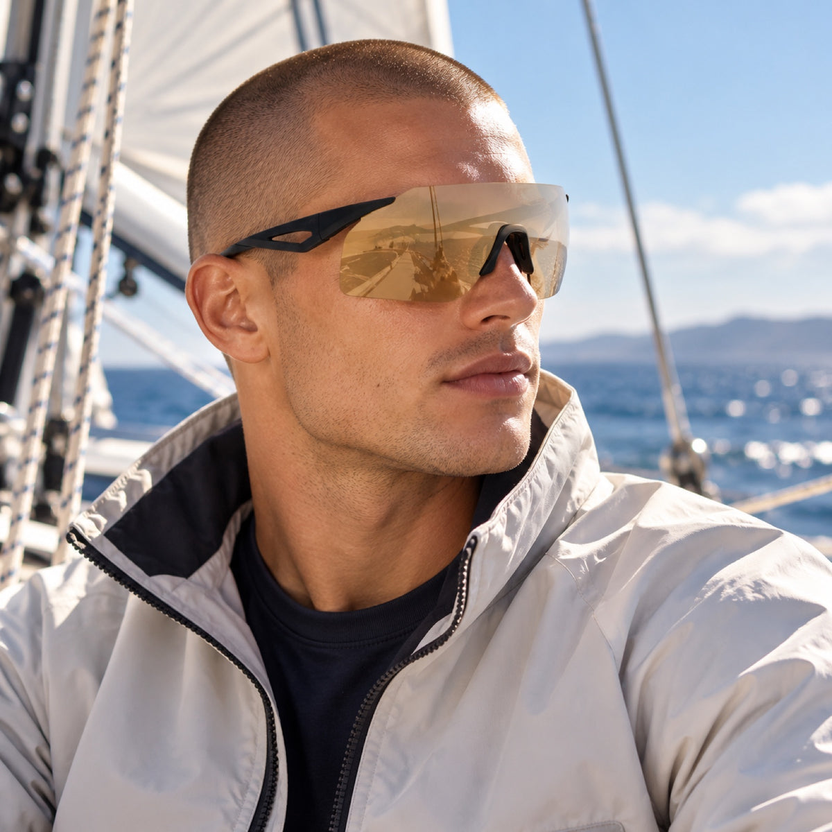 Red Bull Spect GABE Sunglasses – Black with Brown Lens – illustrative photo (AI)