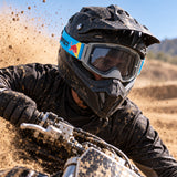 Gogle motocrossowe Red Bull Spect STRIVE – szare z przydymioną szybą – zdjęcie poglądowe (AI)