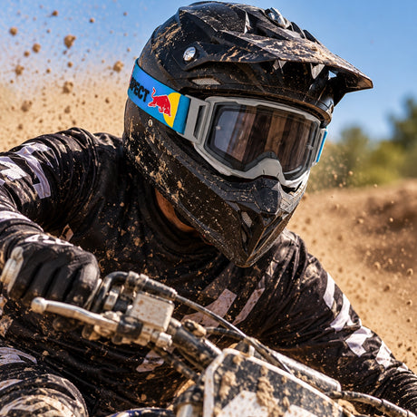 Gogle motocrossowe Red Bull Spect STRIVE S – szare, przydymiona szyba – zdjęcie poglądowe (AI)