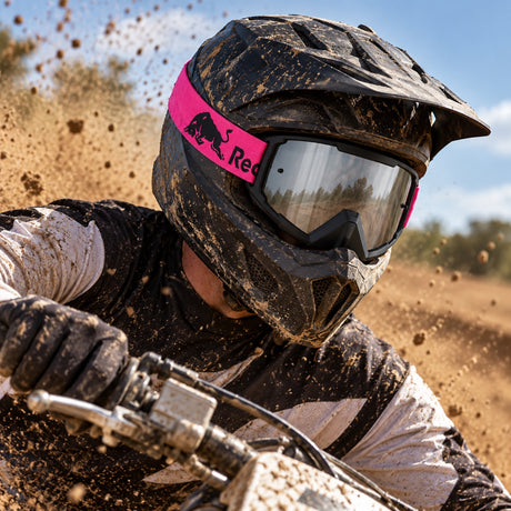 Gogle motocrossowe Red Bull Spect WHIP – czarne ze srebrną szybą – zdjęcie poglądowe (AI)
