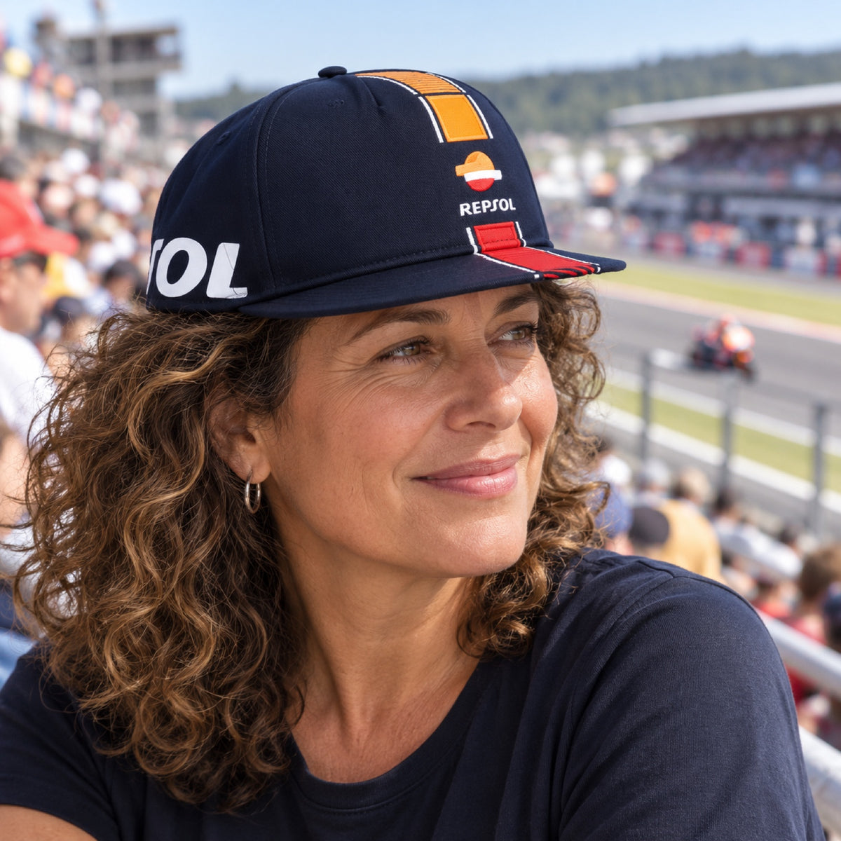 Repsol Team Flat Peak Cap – Navy – illustrative photo (AI)