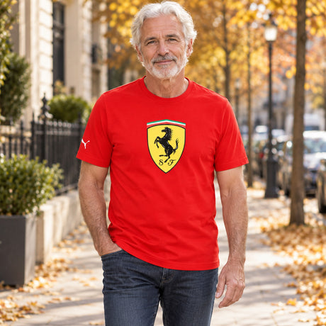 Scuderia Ferrari F1 Casual T-Shirt with Large Logo – Red – illustrative photo (AI)