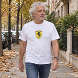 Scuderia Ferrari F1 Fan T-Shirt with Logo – White – ilustrační foto (AI)