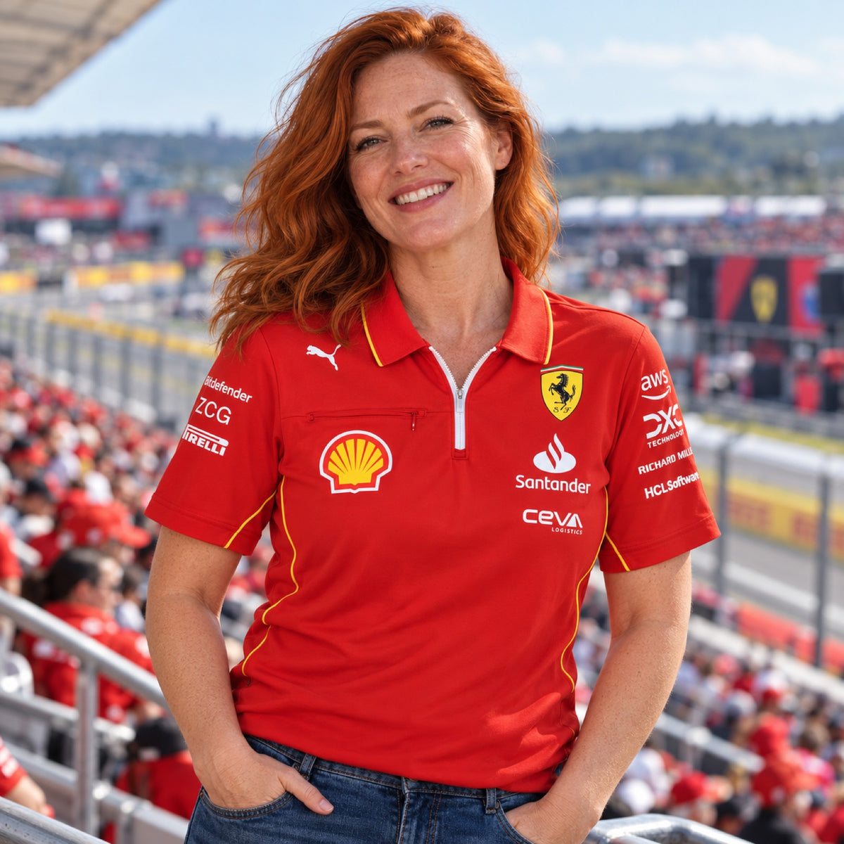 Scuderia Ferrari F1 PRO Team Polo – Red – illustrative photo (AI)