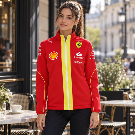 Kurtka softshell zespołowa Scuderia Ferrari F1 – czerwona – zdjęcie poglądowe (AI)