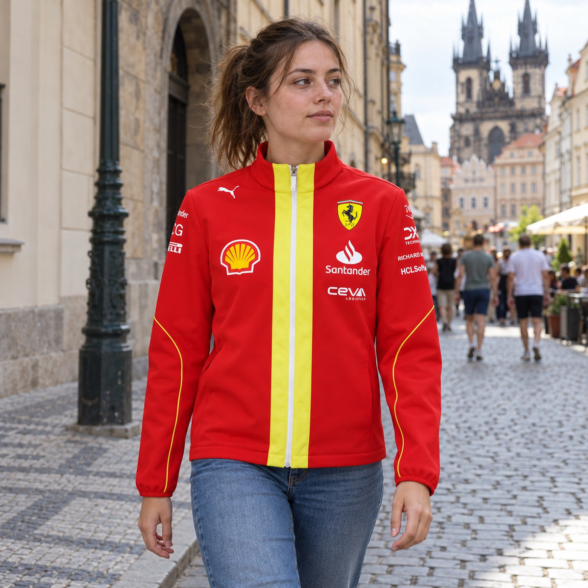 Scuderia Ferrari F1 Team Softshell Jacket – Red – ilustrační foto 2 (AI)