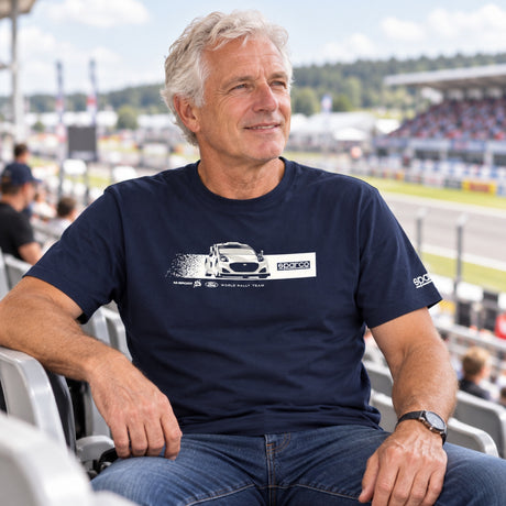 Koszulka casual Sparco – Ford M-Sport WRC – granatowa – zdjęcie poglądowe (AI)