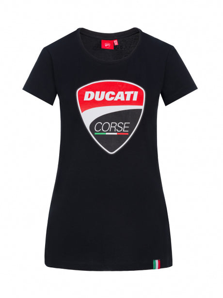Koszulka damska Ducati Corse z logo czarna