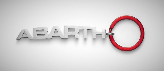 Brelok Abarth metalowy z czerwonym kółkiem, produkt oficjalny