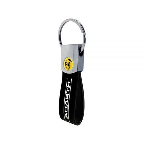 Abarth BAND keyring black with scorpion logo