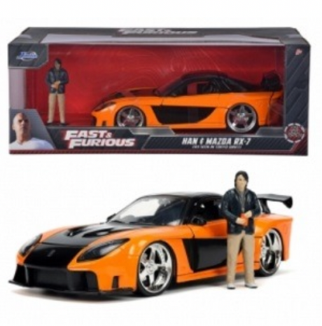 Model Szybcy i wściekli Mazda RX-7 Tokyo Drift 1:24 z figurką