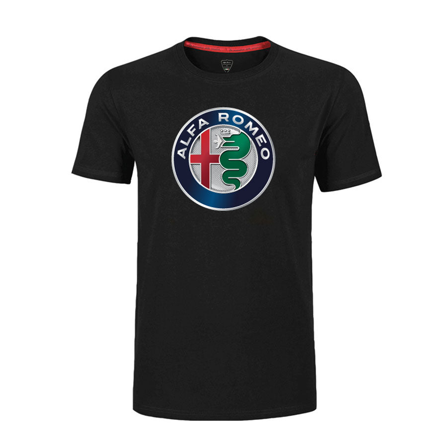 Koszulka Alfa Romeo czarna z logo AR
