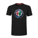 Koszulka Alfa Romeo czarna z logo AR