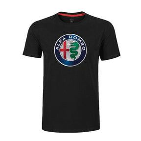 Koszulka Alfa Romeo czarna z logo AR