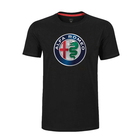 Koszulka Alfa Romeo czarna z logo AR