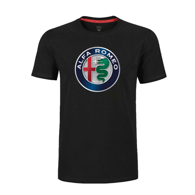 Koszulka Alfa Romeo czarna z logo AR