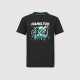 Mercedes AMG Petronas F1 kids' Lewis Hamilton #44 T-shirt black