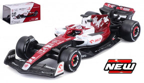 Model Alfa Romeo Orlen F1 C42 BBurago #24 Guanyu Zhou 2022 1:43 Signature