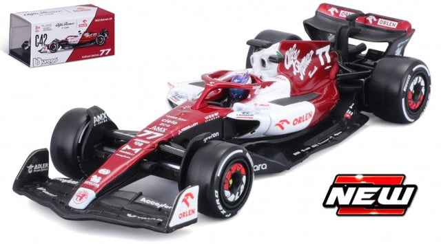 Model Alfa Romeo Orlen F1 C42 BBurago #77 Valtteri Bottas 2022 1:43 Signature