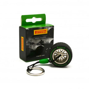 F1 Tech Pirelli TYRE 18 keyring green