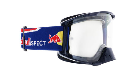 Gogle motocrossowe Red Bull Spect STRIVE niebieskie z przezroczystą szybą