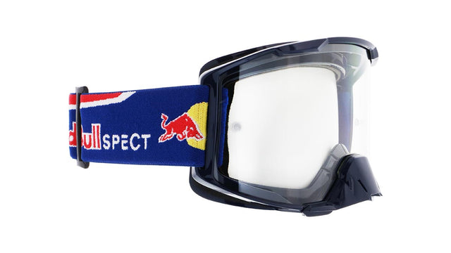 Gogle motocrossowe Red Bull Spect STRIVE niebieskie z przezroczystą szybą