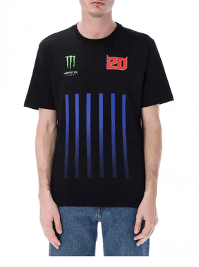 Koszulka Fabio Quartararo Monster Energy Stripes czarna