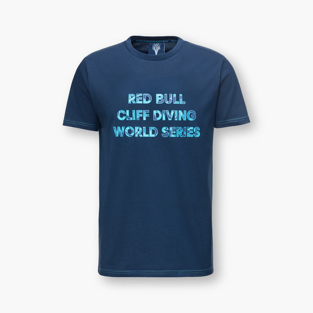 Red Bull Cliff Diving logo T-shirt blue