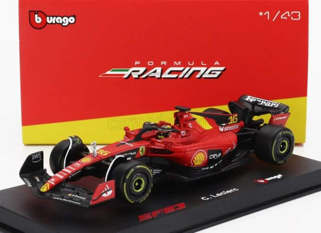 Model Scuderia Ferrari SF-23 BBurago #16 Leclerc Monza 2023 1:43 Signature