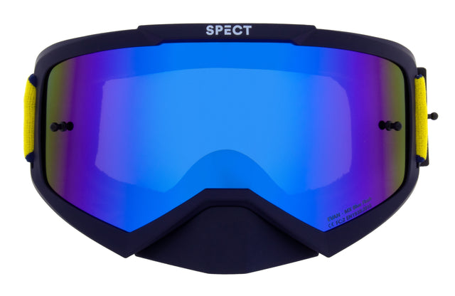 Gogle motocrossowe Red Bull Spect EVAN granatowe z niebieską szybą