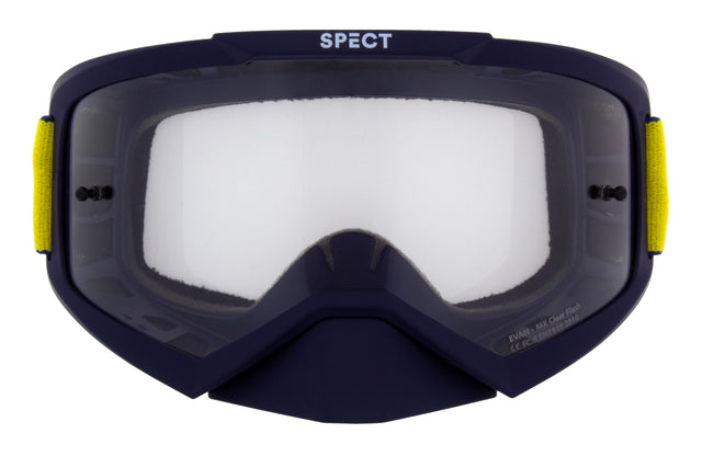 Red Bull Spect EVAN motocross goggles, blue with clear lens