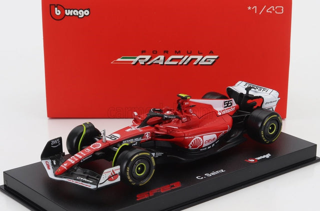 Model Scuderia Ferrari SF-23 BBurago #55 Sainz Las Vegas 2023 1:43 Signature