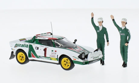 Model Lancia Stratos HF, No.1, Alitalia, Rallye WM, Rallye Monte Carlo, zwycięzca Rally Monte Carlo, z figurkami, S. Munari/S. Maiga, 1977