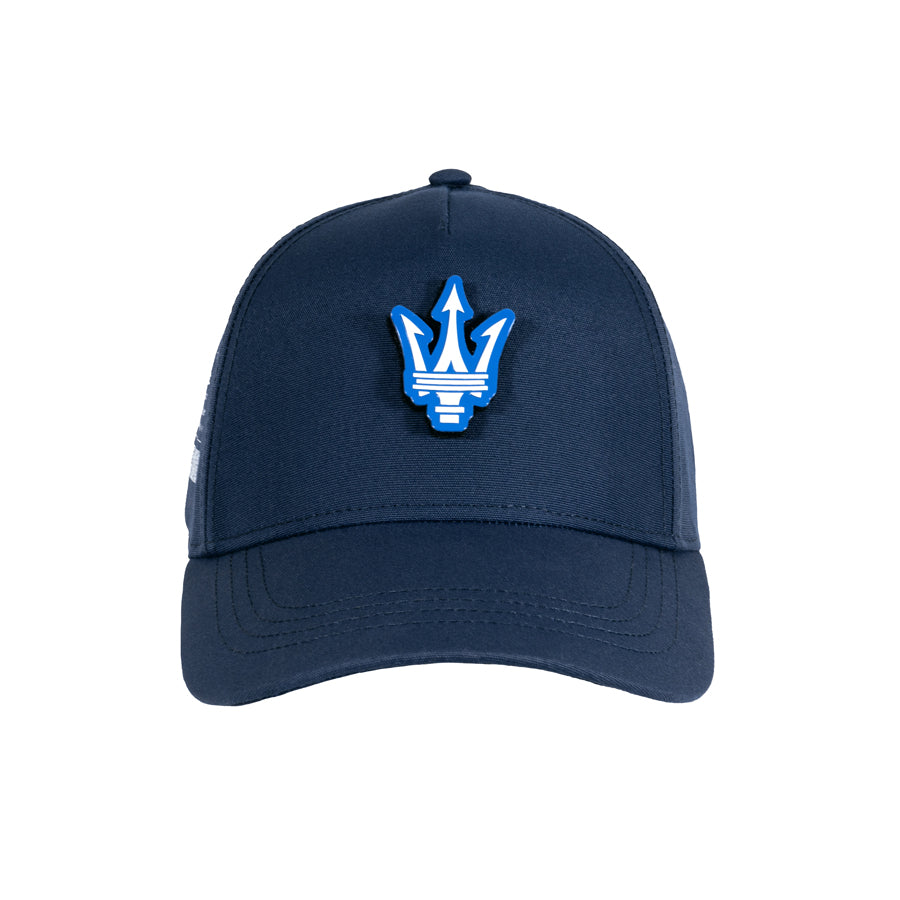 Czapka z daszkiem Maserati z logo trójzębu niebieska