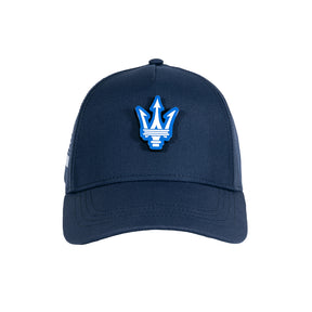 Czapka z daszkiem Maserati z logo trójzębu niebieska