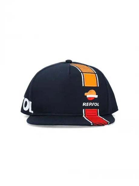 Czapka z daszkiem Repsol zespołowa z prostym daszkiem granatowa