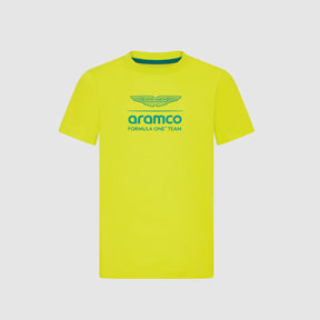 Aston Martin F1 Team kids' LOGO casual T-shirt light yellow – 164 CM