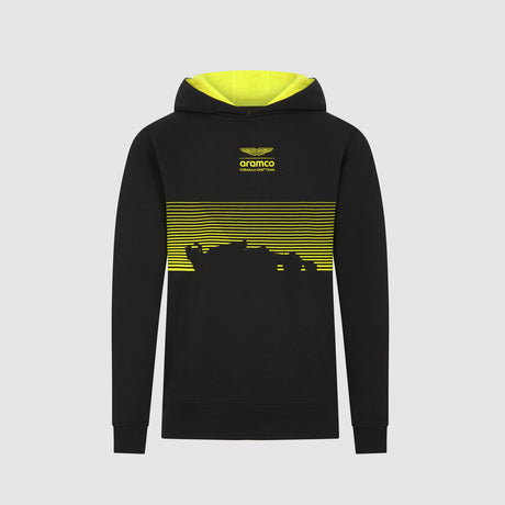 Dziecięca bluza kibica Aston Martin F1 Team GRAPHIC czarna - 152 cm