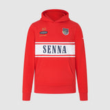 Bluza z kapturem Ayrton Senna Legend czerwona